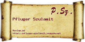 Pfluger Szulamit névjegykártya